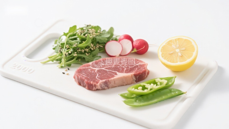 高清大图下载【趣麦麦图】生肉与蔬菜食材摆盘