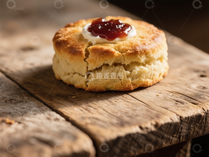 高清大图下载【趣麦麦图】奶油果酱司康饼