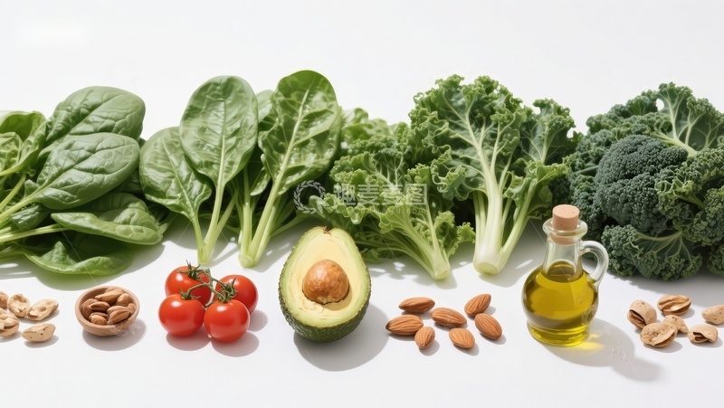 高清大图下载【趣麦麦图】新鲜蔬菜水果与坚果摆拍