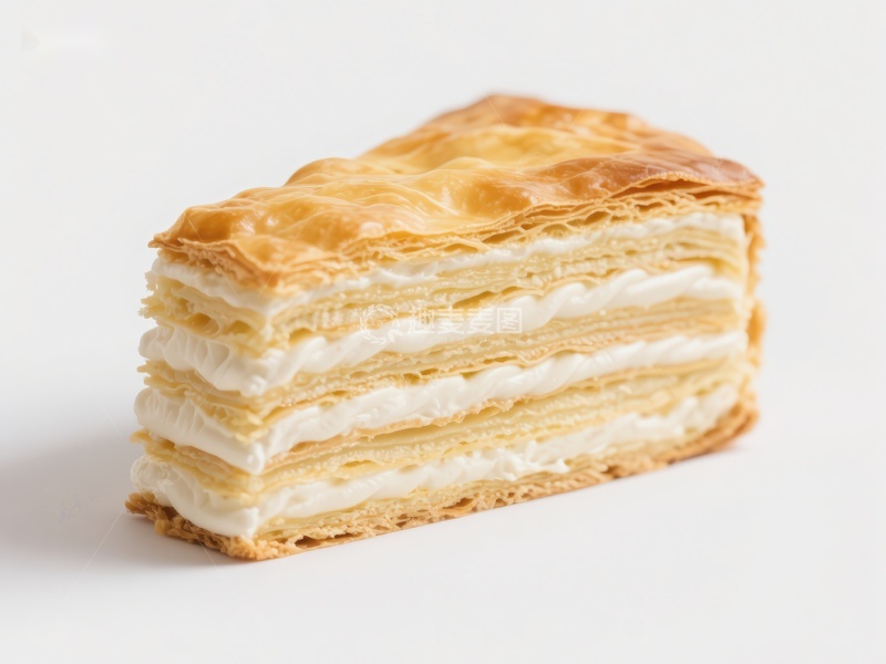 高清大图下载【趣麦麦图】层层酥皮奶油蛋糕