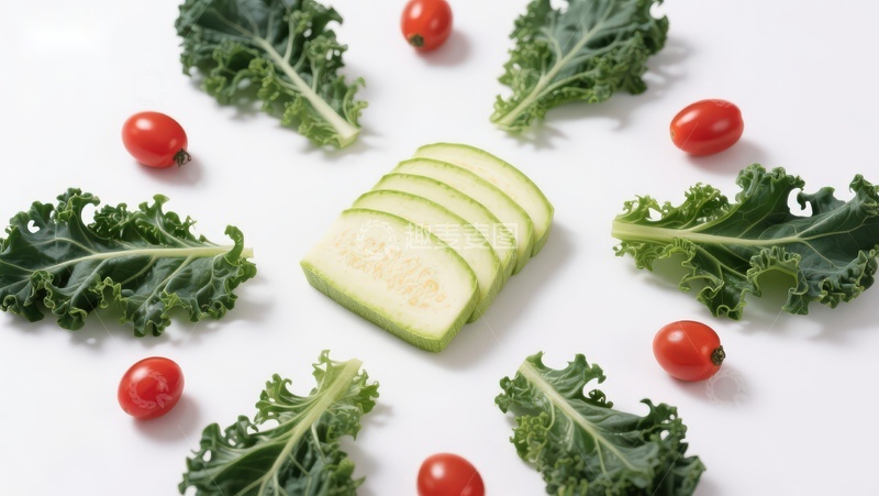 高清大图下载【趣麦麦图】新鲜蔬菜切片摆盘