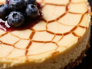 蓝莓焦糖芝士蛋糕特写
