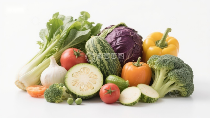 高清大图下载【趣麦麦图】新鲜蔬菜组合展示