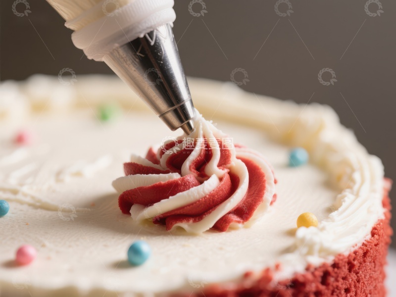 高清大图下载【趣麦麦图】奶油裱花装饰蛋糕