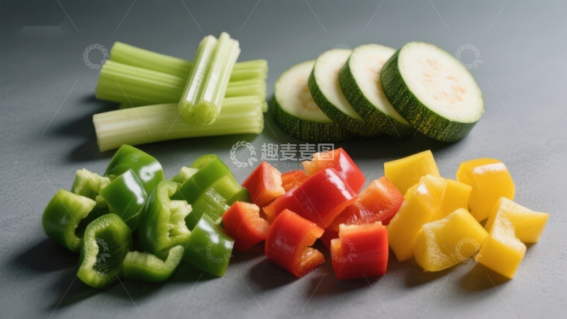 高清大图下载【趣麦麦图】切好的蔬菜拼盘