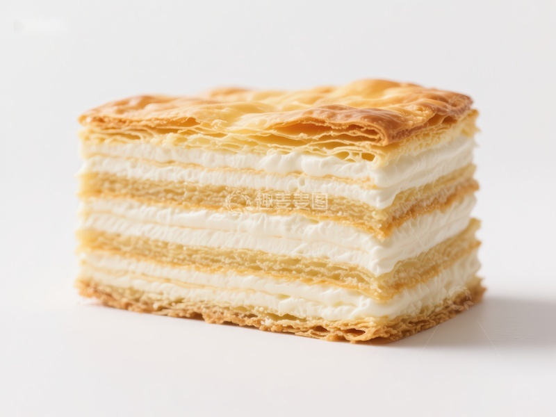 高清大图下载【趣麦麦图】层层奶油酥皮蛋糕