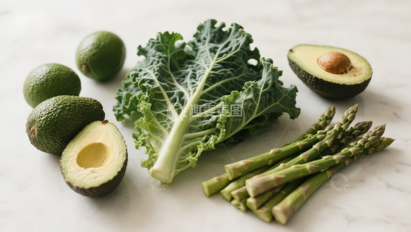 高清大图下载【趣麦麦图】新鲜蔬菜与牛油果摆拍