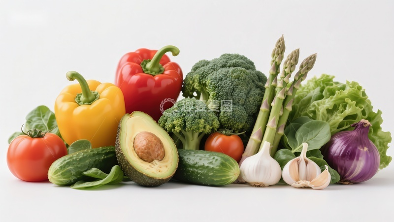 高清大图下载【趣麦麦图】新鲜蔬菜水果组合展示