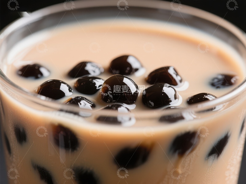 高清大图下载【趣麦麦图】珍珠奶茶特写