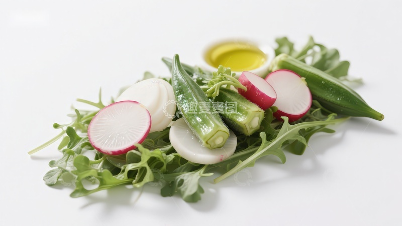 高清大图下载【趣麦麦图】-新鲜蔬菜沙拉食材摆盘