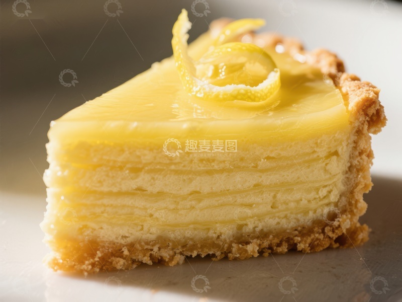 高清大图下载【趣麦麦图】柠檬夹心蛋糕切片
