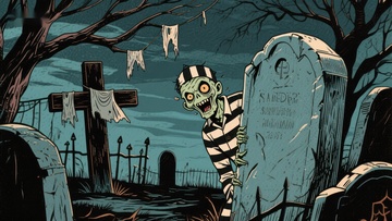 墓地中的僵尸囚犯