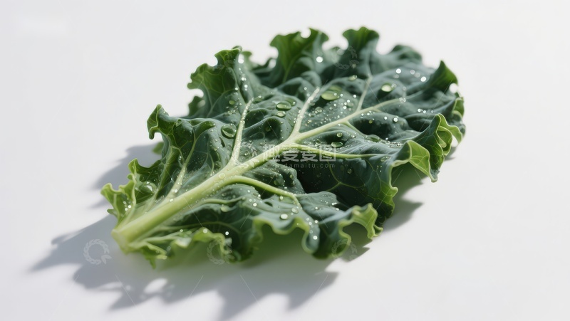 高清大图下载【趣麦麦图】新鲜羽衣甘蓝叶片特写