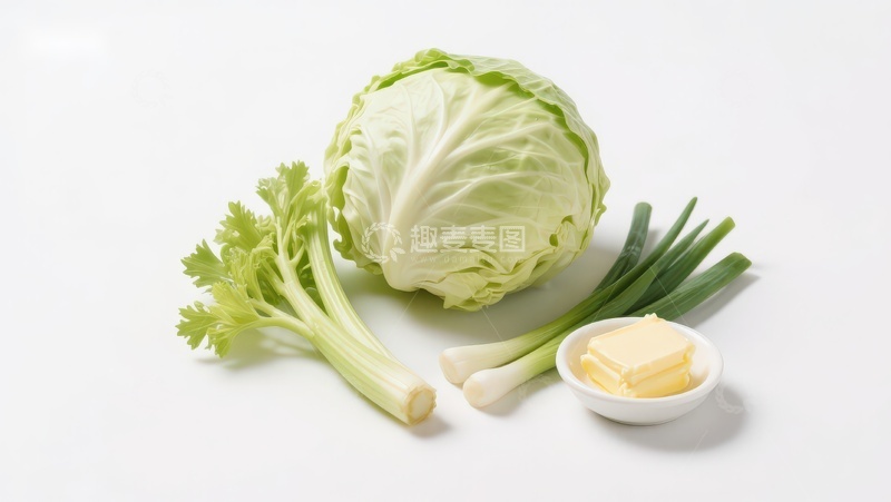 高清大图下载【趣麦麦图】新鲜蔬菜与黄油食材组合
