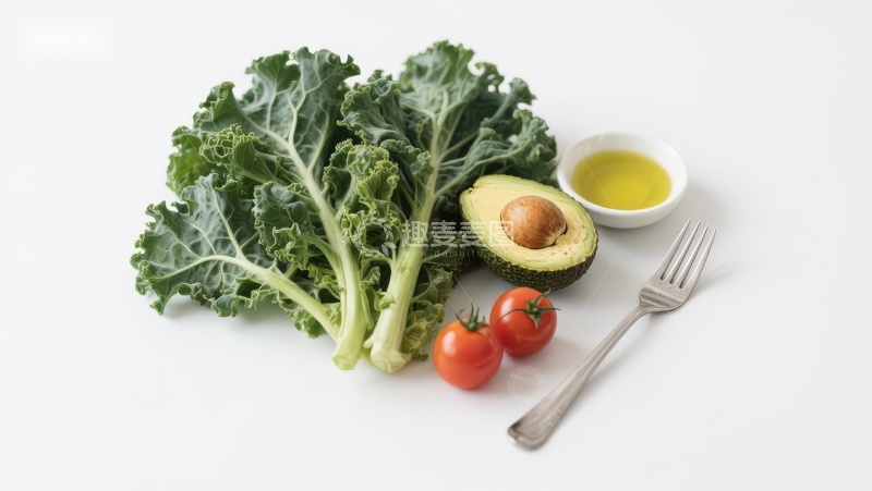 高清大图下载【趣麦麦图】新鲜蔬菜与牛油果摆盘