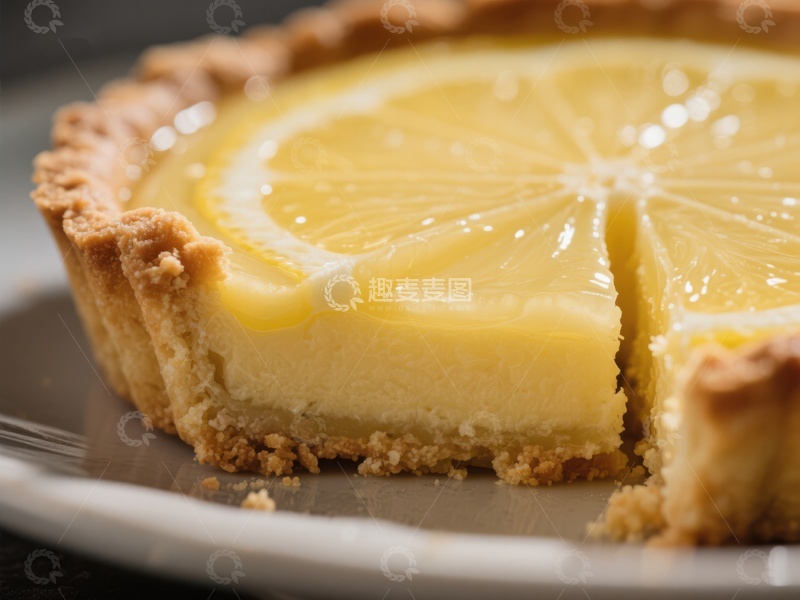 高清大图下载【趣麦麦图】柠檬馅饼切片特写
