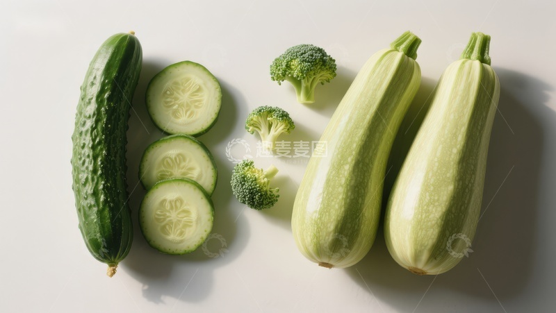 高清大图下载【趣麦麦图】新鲜绿色蔬菜静物展示