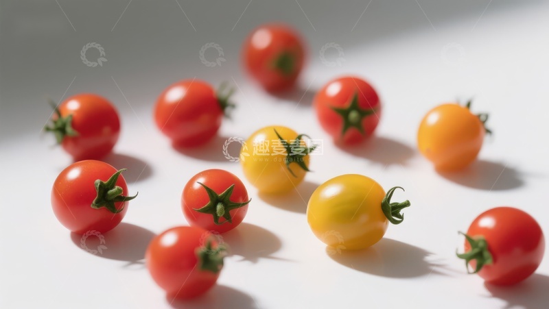 高清大图下载【趣麦麦图】彩色小番茄静物摆拍
