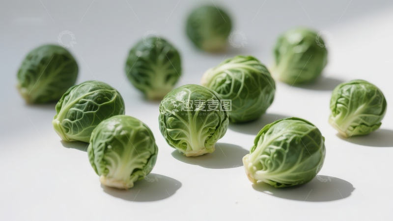 高清大图下载【趣麦麦图】新鲜抱子甘蓝特写