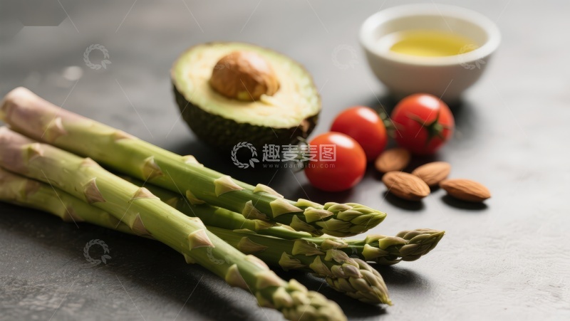 高清大图下载【趣麦麦图】新鲜蔬菜与健康食材组合