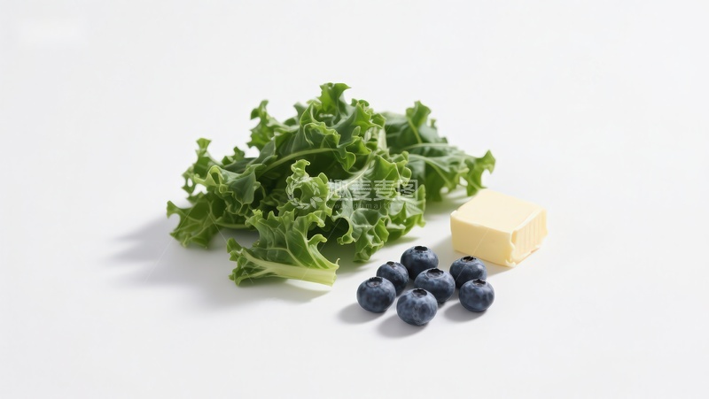 高清大图下载【趣麦麦图】羽衣甘蓝蓝莓与奶酪