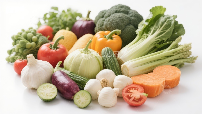 高清大图下载【趣麦麦图】新鲜蔬菜组合展示