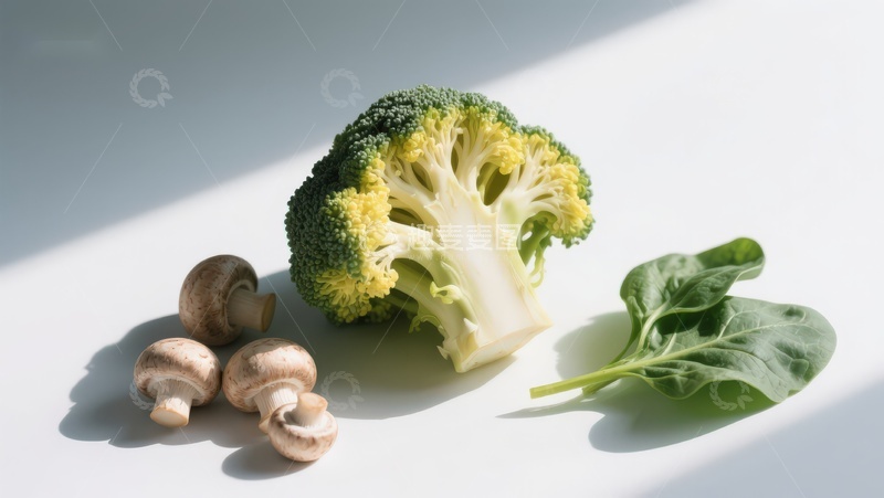高清大图下载【趣麦麦图】新鲜蔬菜与菌类静物展示