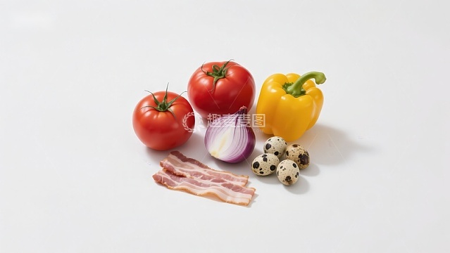 新鲜蔬菜与食材组合