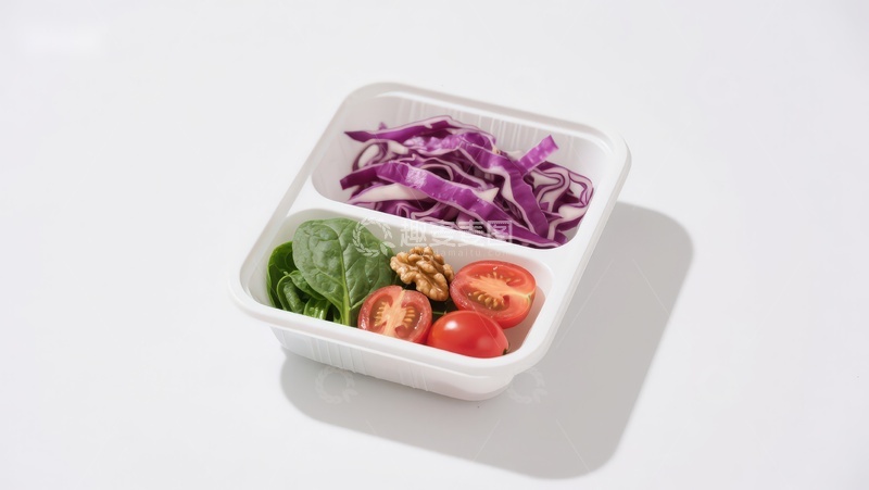 高清大图下载【趣麦麦图】分格餐盒中的新鲜蔬菜