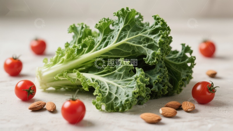 高清大图下载【趣麦麦图】新鲜羽衣甘蓝与樱桃番茄