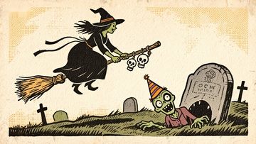 女巫与僵尸的墓地冒险