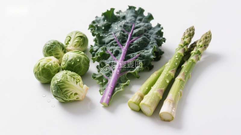 高清大图下载【趣麦麦图】新鲜绿叶蔬菜组合