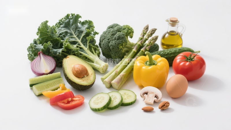 高清大图下载【趣麦麦图】-新鲜蔬菜水果与食材组合