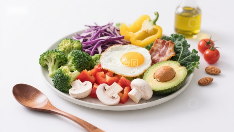 高清大图下载【趣麦麦图】健康早餐盘食材组合