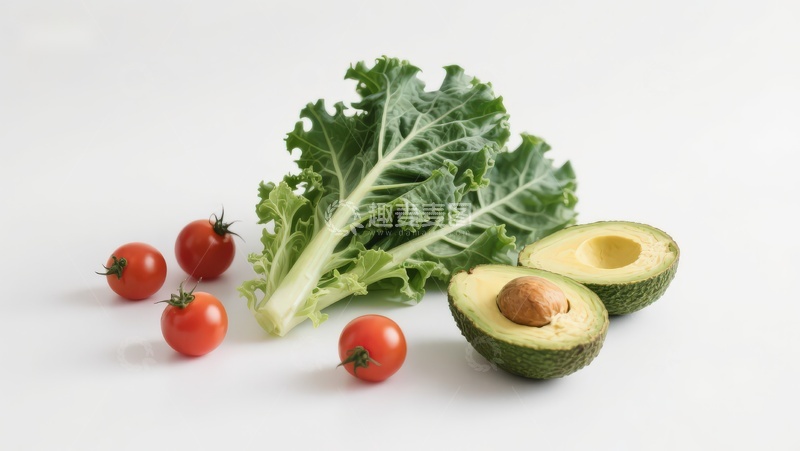 高清大图下载【趣麦麦图】新鲜蔬菜与牛油果静物