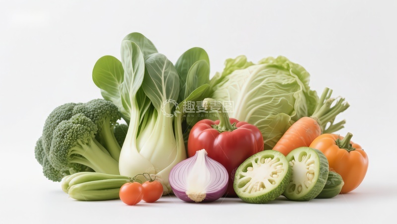 高清大图下载【趣麦麦图】新鲜蔬菜组合展示