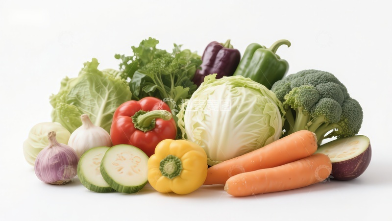 高清大图下载【趣麦麦图】新鲜蔬菜组合展示