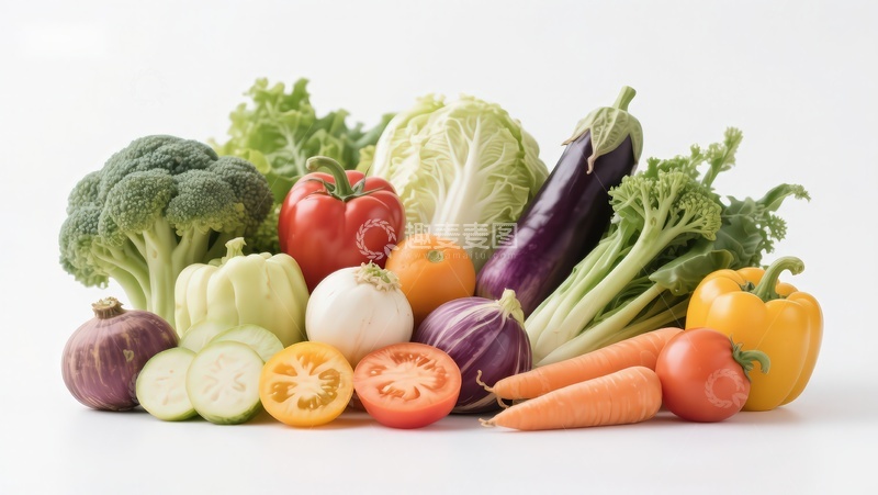 高清大图下载【趣麦麦图】新鲜蔬菜组合展示