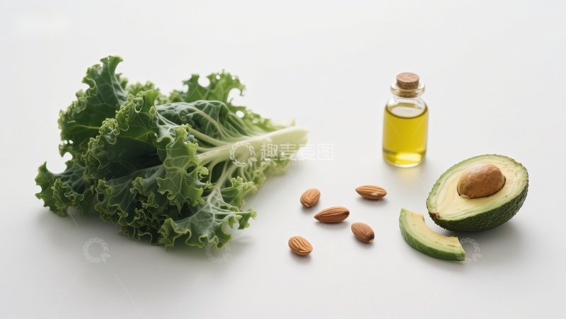 高清大图下载【趣麦麦图】新鲜蔬菜坚果与橄榄油