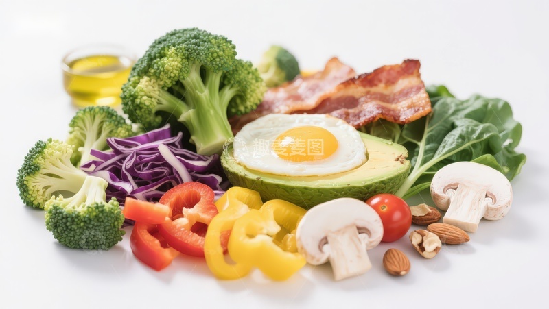 高清大图下载【趣麦麦图】新鲜蔬菜水果与蛋类组合