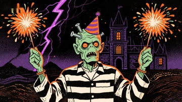 僵尸庆祝烟花夜