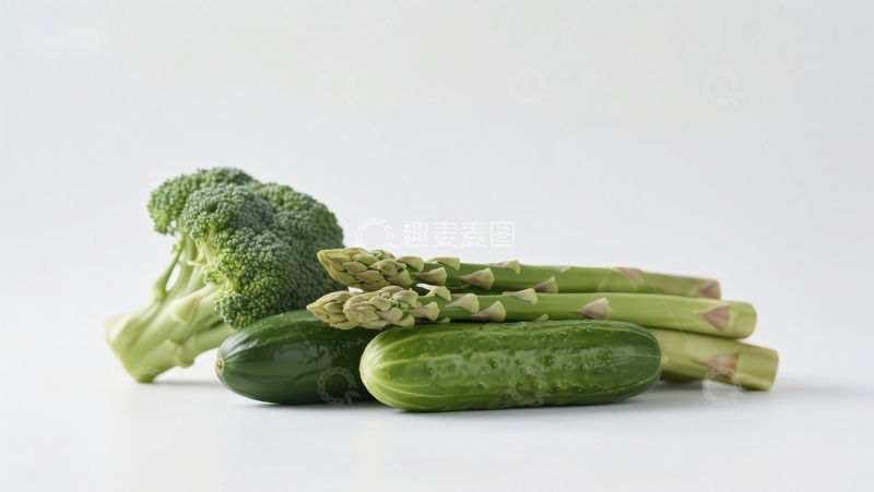 高清大图下载【趣麦麦图】新鲜绿色蔬菜组合