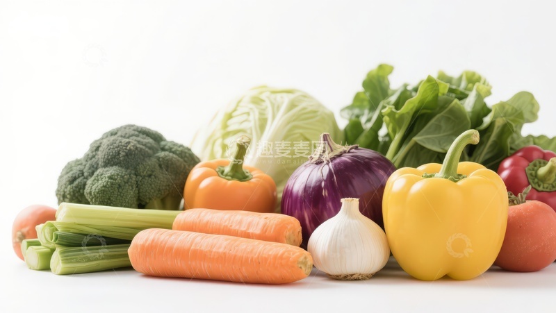 高清大图下载【趣麦麦图】新鲜蔬菜组合展示