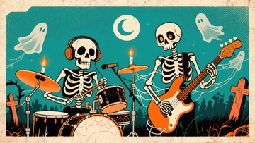骷髅乐队夜墓演奏