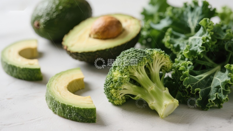 高清大图下载【趣麦麦图】新鲜蔬菜与牛油果特写