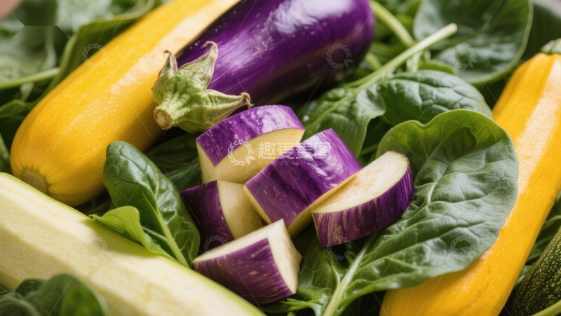 高清大图下载【趣麦麦图】新鲜蔬菜拼盘特写