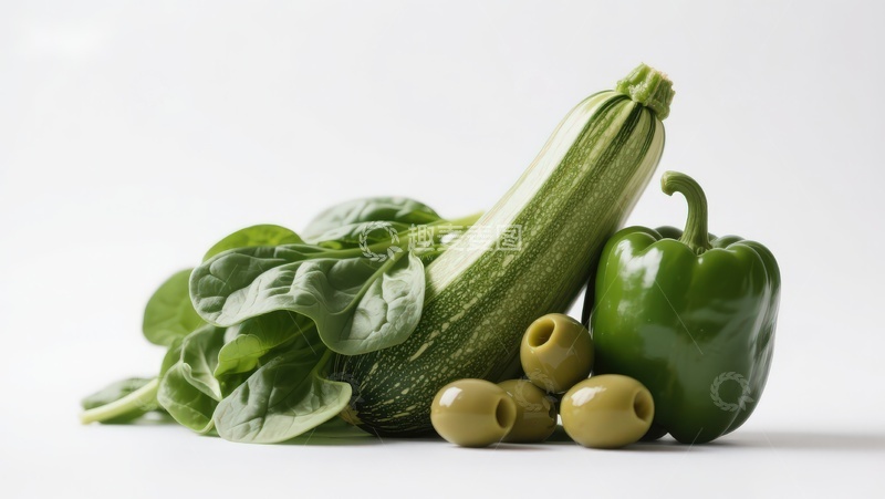 高清大图下载【趣麦麦图】新鲜绿色蔬菜组合