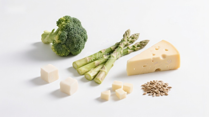 高清大图下载【趣麦麦图】蔬菜奶酪与谷物食材组合