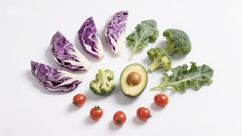 高清大图下载【趣麦麦图】新鲜蔬菜与水果组合摆拍