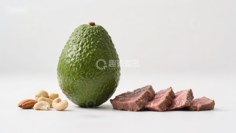 高清大图下载【趣麦麦图】牛油果坚果与牛肉片